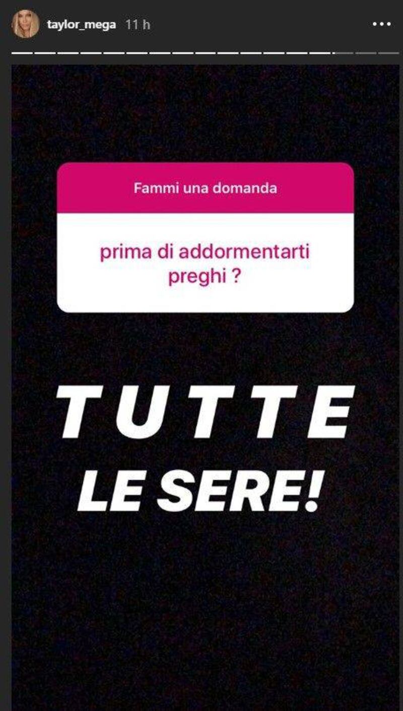 Taylor Mega lascia i fan a bocca aperta: “Lo faccio tutte le sere”