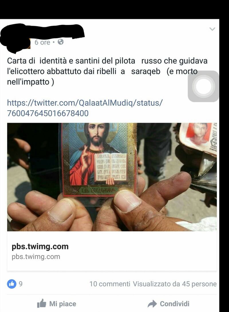 Quei fan italiani dei ribelli siriani che festeggiano la morte dei piloti russi 4