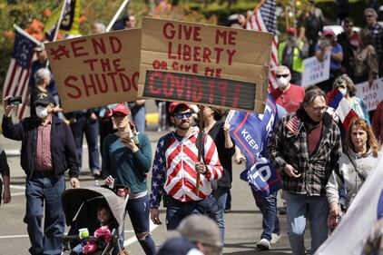 Emergenza Coronavirus in Usa, proteste anti lockdown nello stato di Washington 4