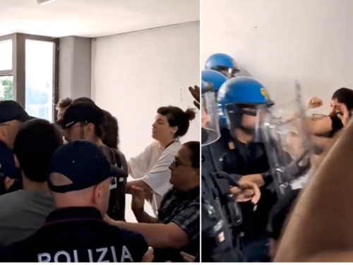 Antagonisti del centro sociale contro la polizia: così volevano impedire lo sfratto