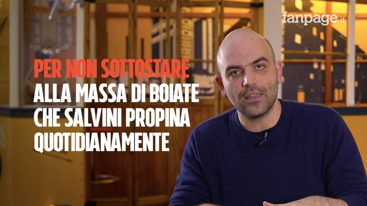 Saviano va ancora all'attacco: "Salvini è un manipolatore bugiardo"