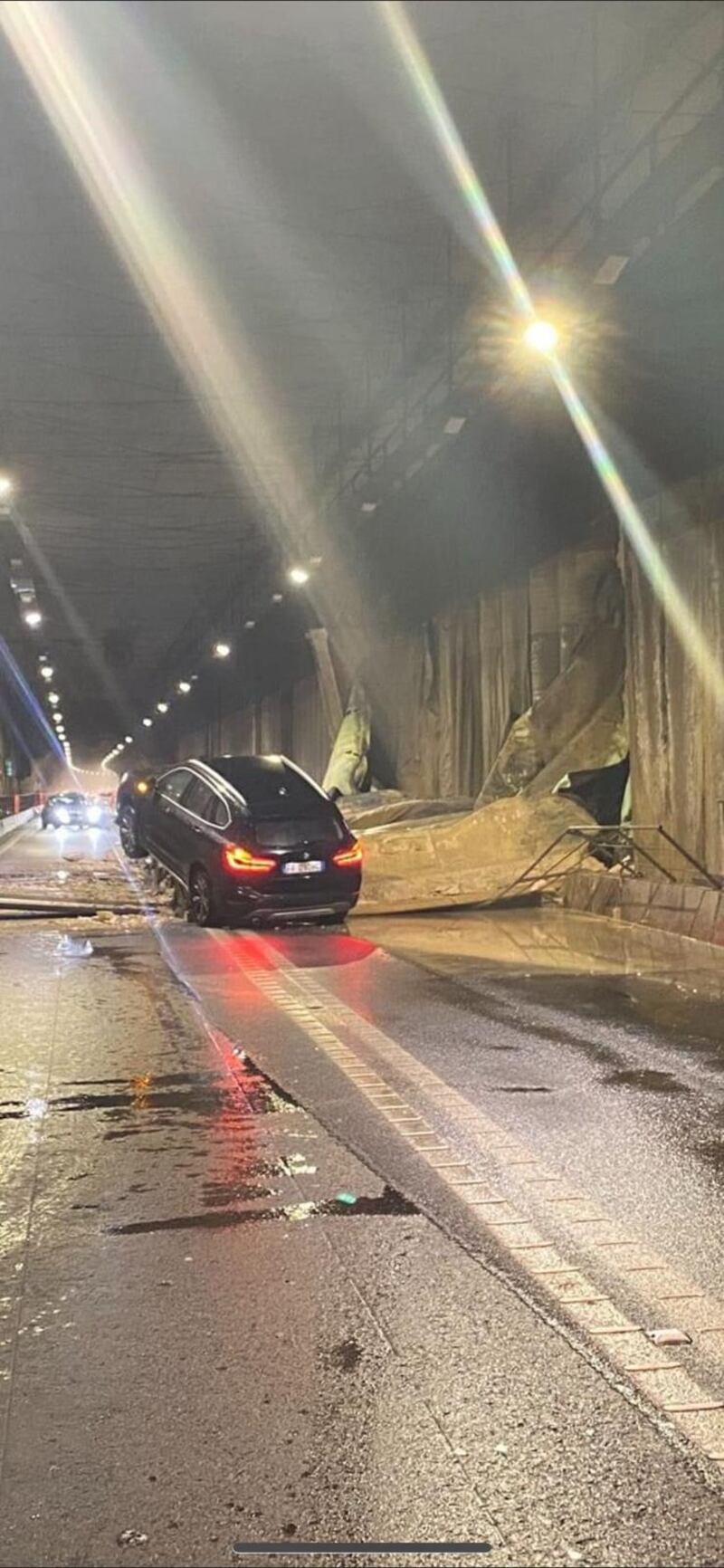Maltempo, a Pescara crollo il muro di un tunnel 1