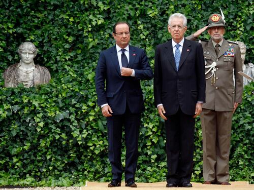 Monti incontra Hollande: "Grande sinergia"