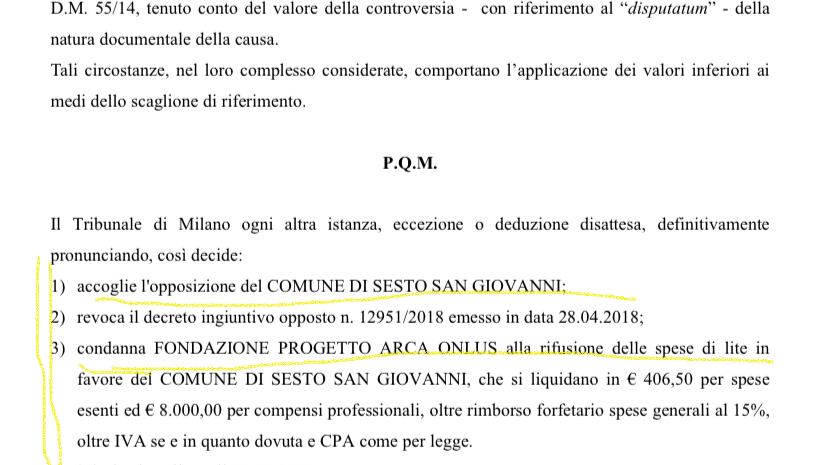 Il giudice dà ragione al Comune. Di Stefano: "Solite irregolarità di Pd e compagni"