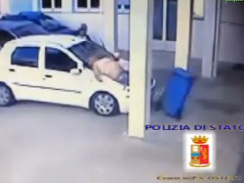 Un volo di sei metri per rapire la figlia