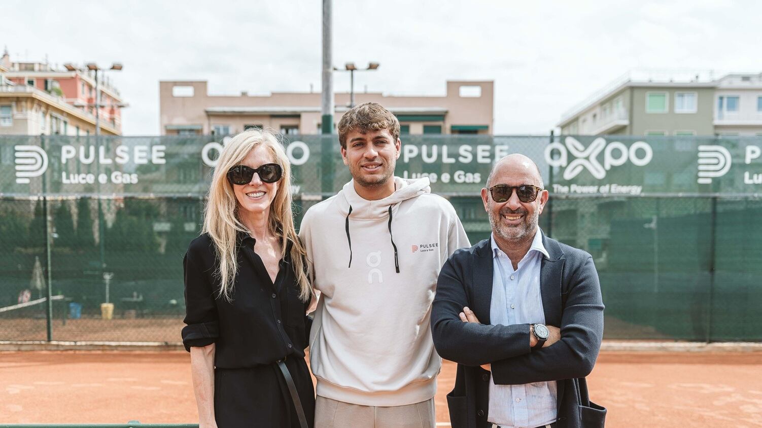 Pulsee Luce e Gas porta Flavio Cobolli al Park tennis training di Genova