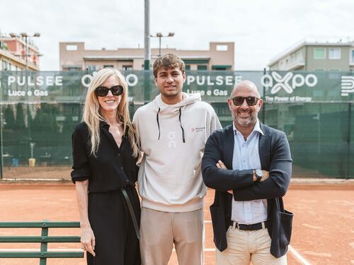 Pulsee Luce e Gas porta Flavio Cobolli al Park tennis training di Genova
