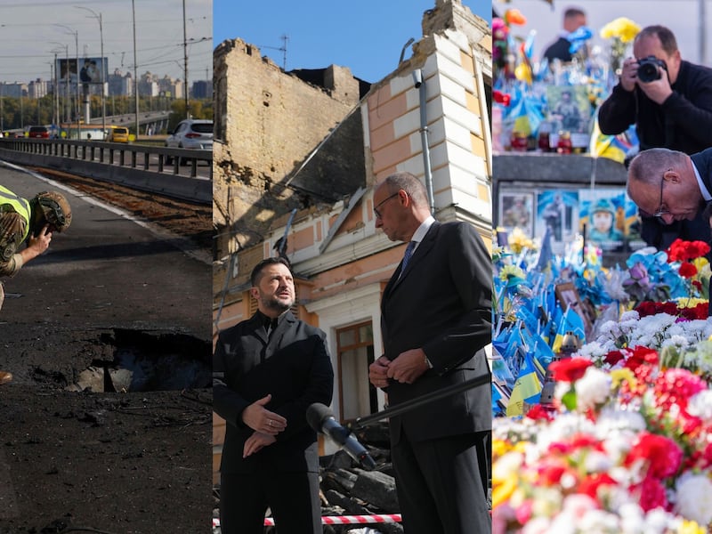 Raid su Kiev durante la visita del cancelliere Merz. Il Cremlino: "Combatteremo anche per lo 0,01% del Donetsk"