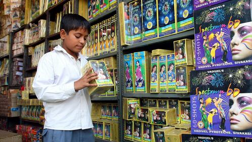 Preparativi per la festa del Diwali in India 2