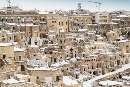 Lo spettacolo dei Sassi di Matera sotto la neve 6