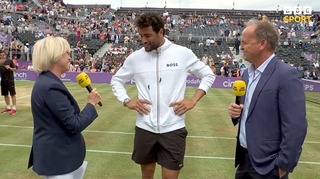 Il gesto di Berrettini che emoziona la telecronista