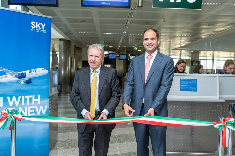 Inaugurazione volo Sky express da Milano Malpensa a Atene