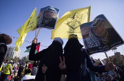I palestinesi festeggiano l'anniversario della morte di Arafat 13