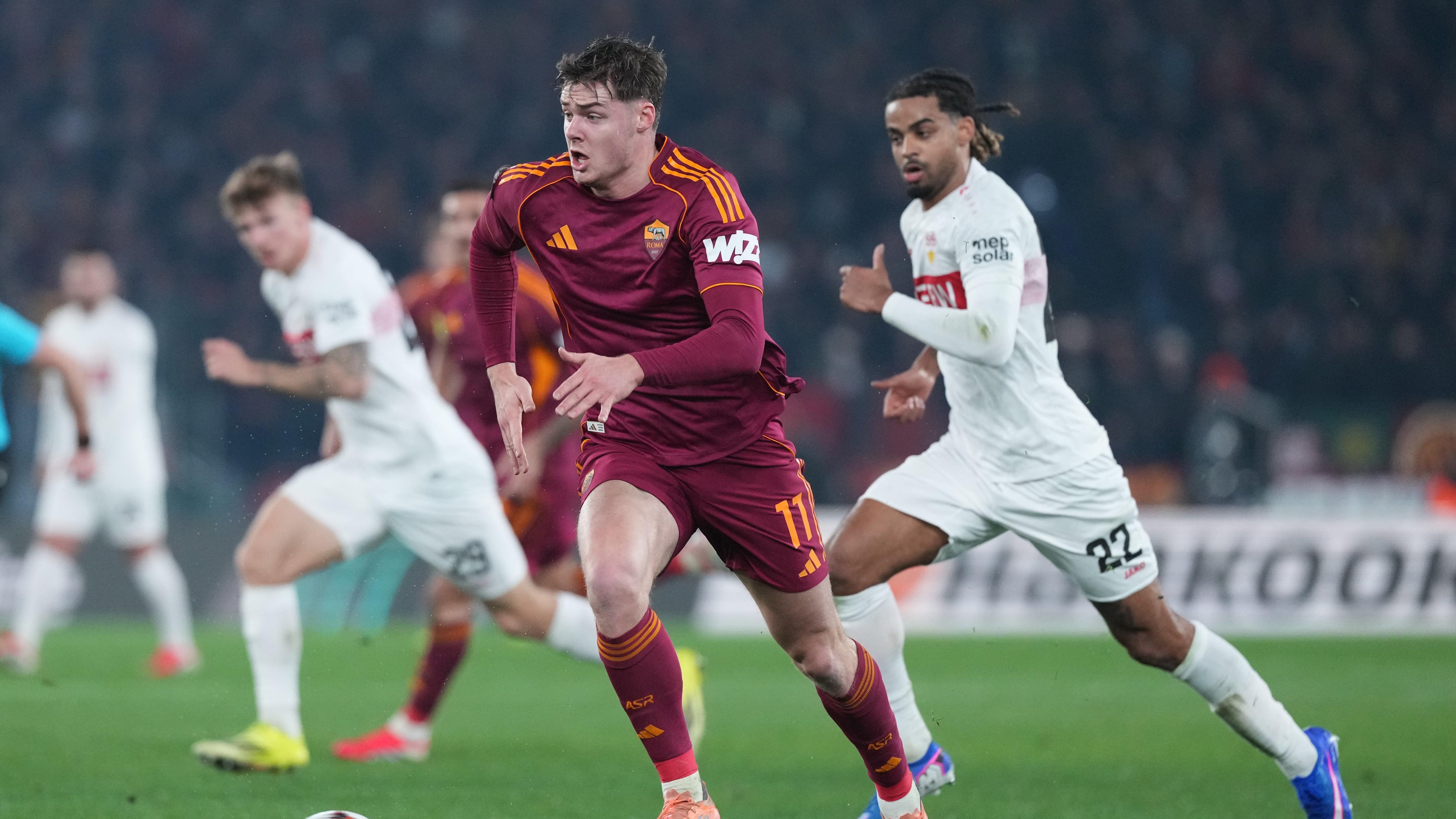 Europa League, una buona Roma batte lo Stoccarda grazie alla doppietta di Pisilli