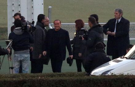 L'arrivo di Silvio Berlusconi e Barbara a Milanello 6