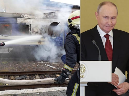 Ucraina, Ue: “L’attacco al treno un messaggio per spaventare l’occidente”. Rutte: “Putin è disperato”. E in Polonia spunta un drone marino russo