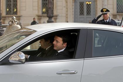 Renzi arriva al Quirinale 7