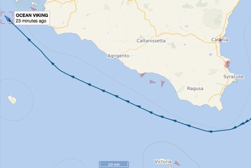 Screenshot da Vesselfinder