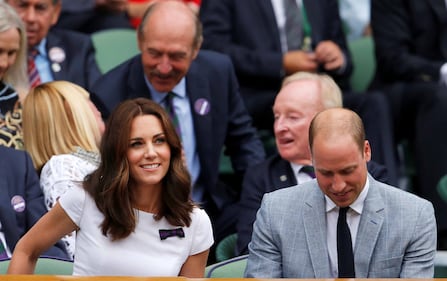 William e Kate in tribuna alla finale di Wimbledon 1