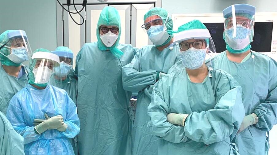 Covid-19, il primo intervento su una paziente positiva