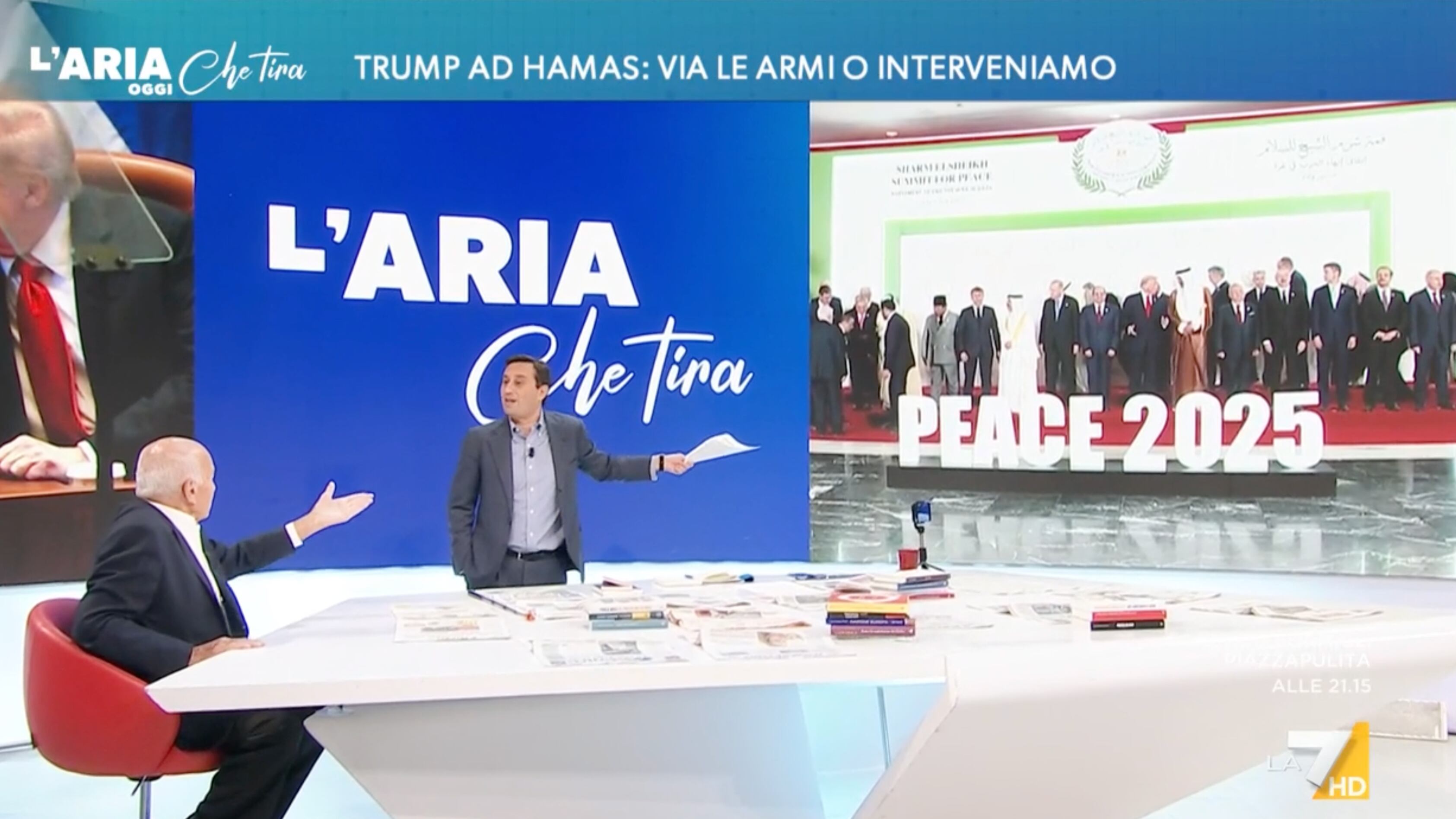“Mancava la Palestina”. “Ma c’era Abu Mazen”. Rissa tv tra Bertinotti e Parenzo