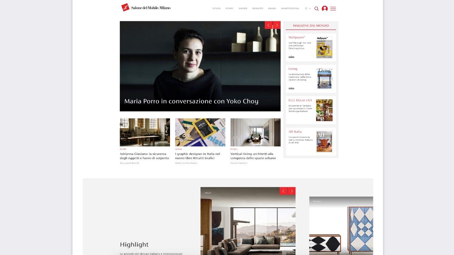 Salone del Mobile, online la piattaforma digitale del design
