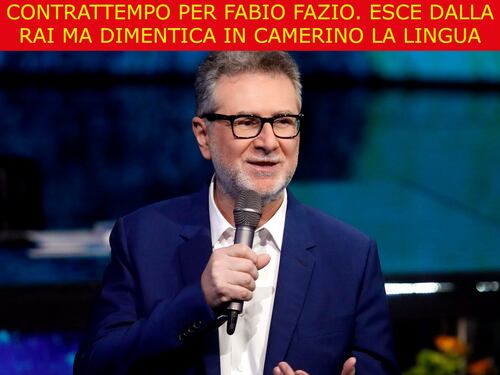 La satira del giorno. Contrattempo per Fabio Fazio