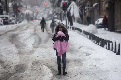 Una coltre di neve ricopre Gerusalemme 15