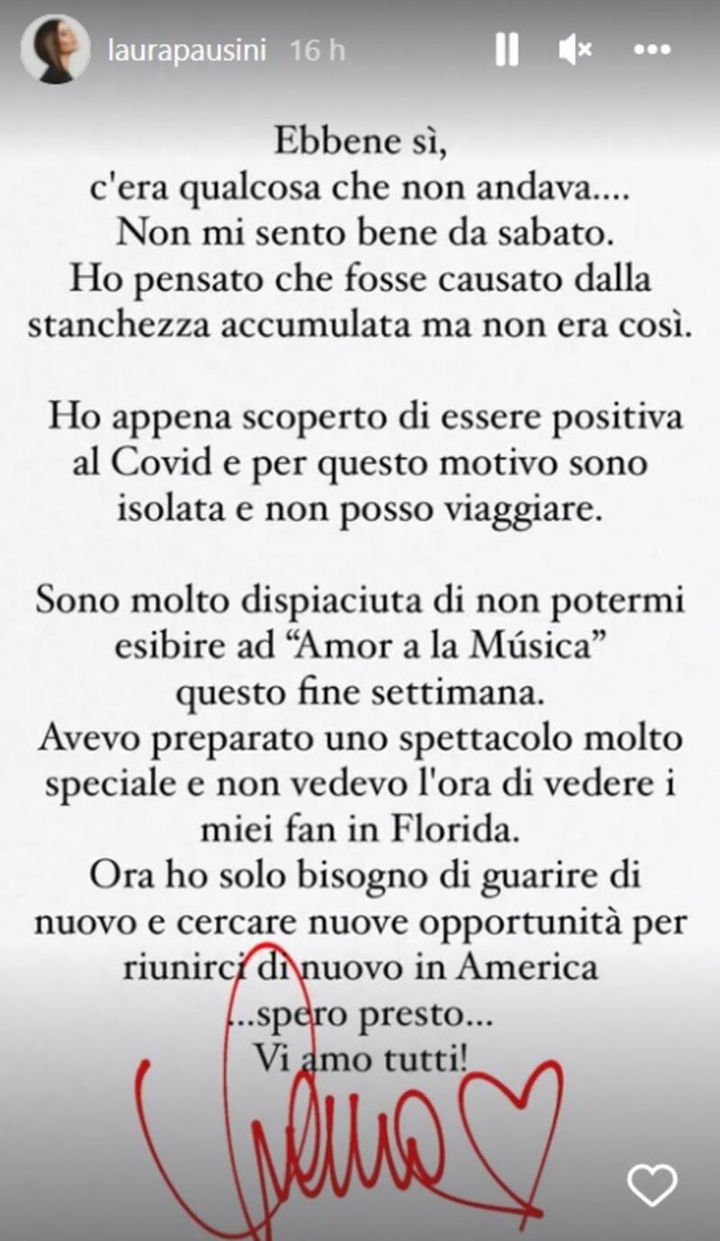 Pausini social
