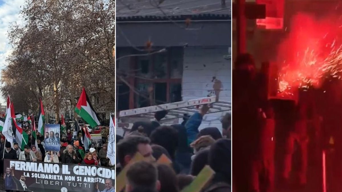 Petardi e slogan per Hannoun, poi bombe carta sulla polizia: antagonisti allo scontro a Milano