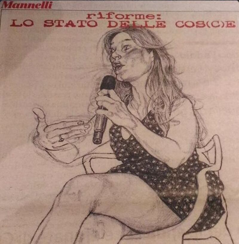 Vignetta del Fatto Quotidiano su Maria Elena Boschi