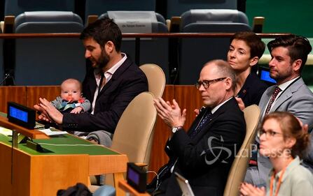 Onu, la premier neozelandese all'assemblea con la figlia 2