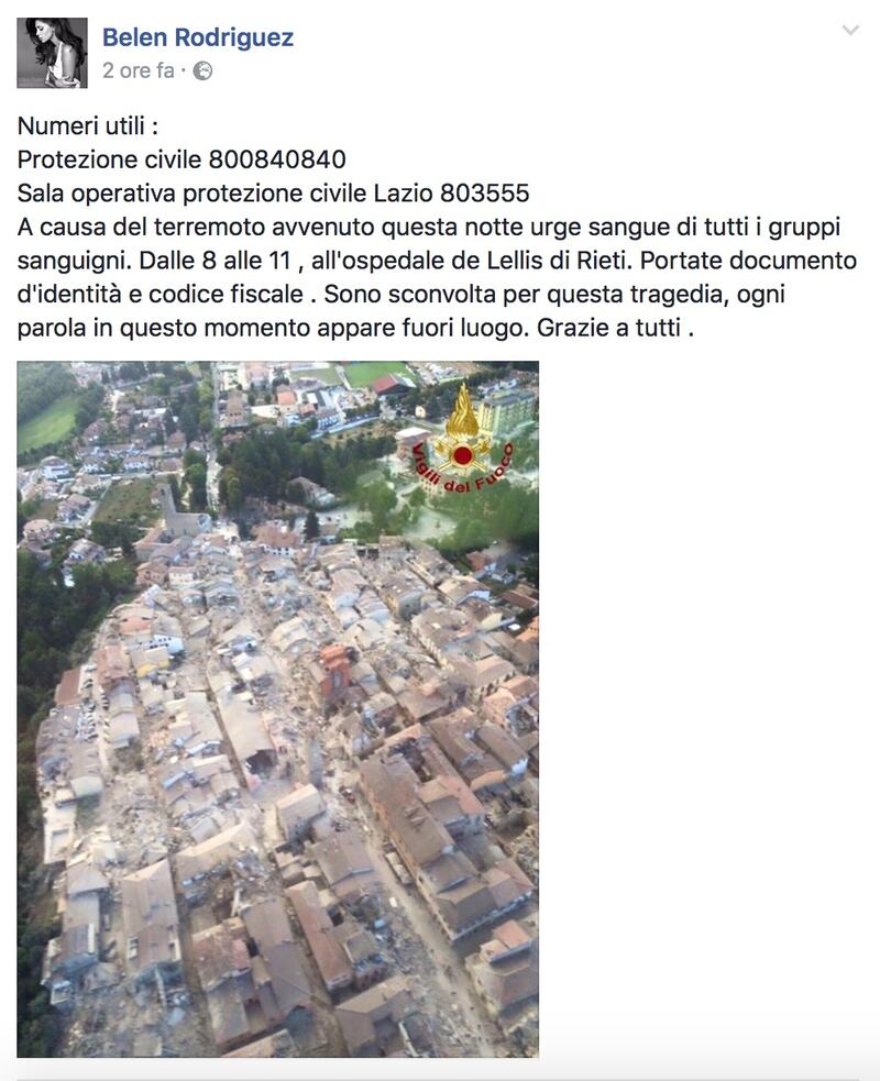 Terremoto e vip, le reazioni social 29