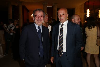 Roberto Maroni e il direttore de il Giornale, Alessandro Sallusti