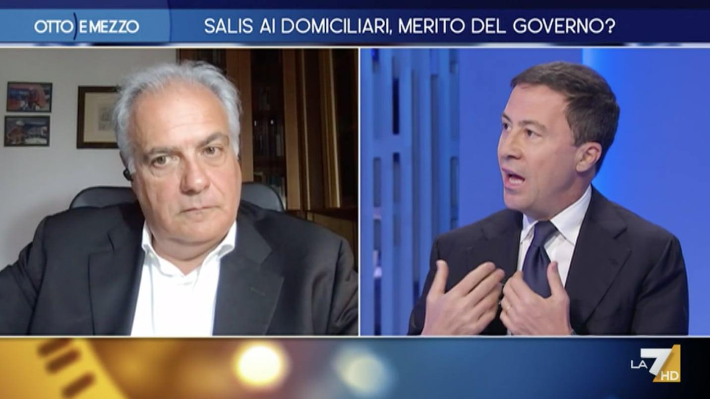 “Fascista”, “A spasso col manganello”. Rissa tv tra Papà Salis e Bocchino