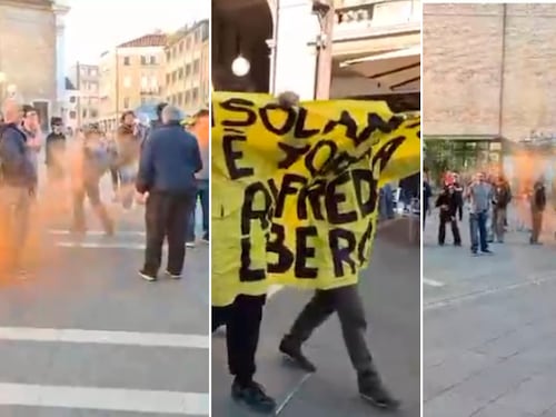 Mestre, antagonisti e anarchici assaltano un gazebo di centrodestra: "Dovete morire"