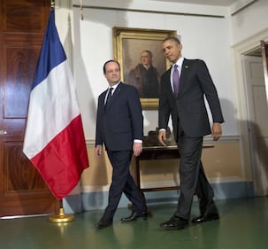 Obama e Hollande a Monticello 5