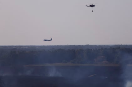 Le immagini dell'incendio scoppiato tra Monte Carnevale e Maccarese, nei pressi dell'aeroporto 3