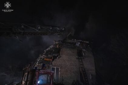 Le conseguenze dell'attacco missilistico russo nel Donetsk 1