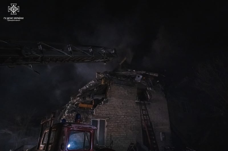 Le conseguenze dell'attacco missilistico russo nel Donetsk 1
