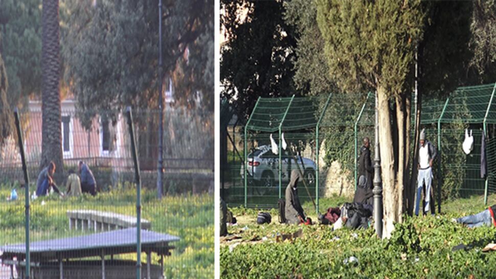 Migranti accampati sui ruderi: il parco ai piedi del Colosseo è diventato una favela