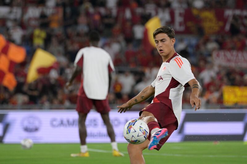 Dybala riscaldamento Roma Empoli