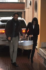 Ilaria D'Amico e Leopoldo Mattia lasciano l'ospedale 4
