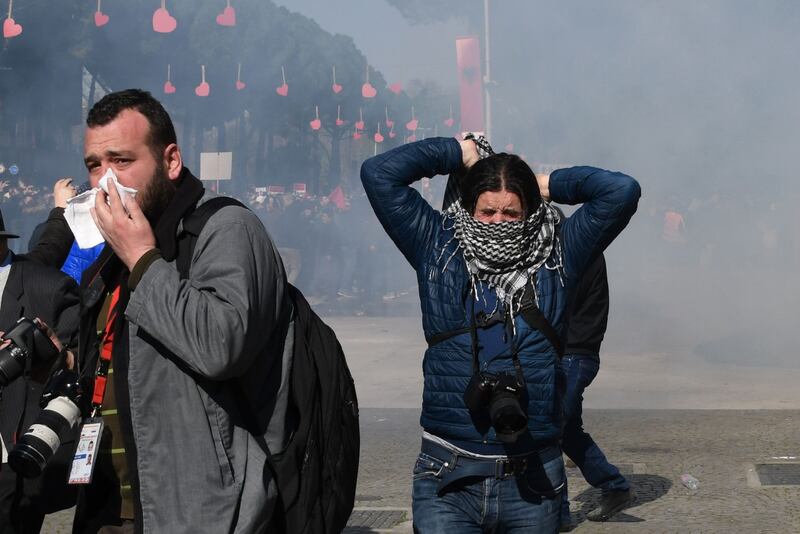 Proteste a Tirana contro il governo 2