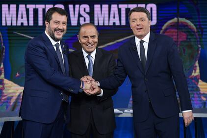 Matteo vs Matteo: Salvini e Renzi da Vespa 8