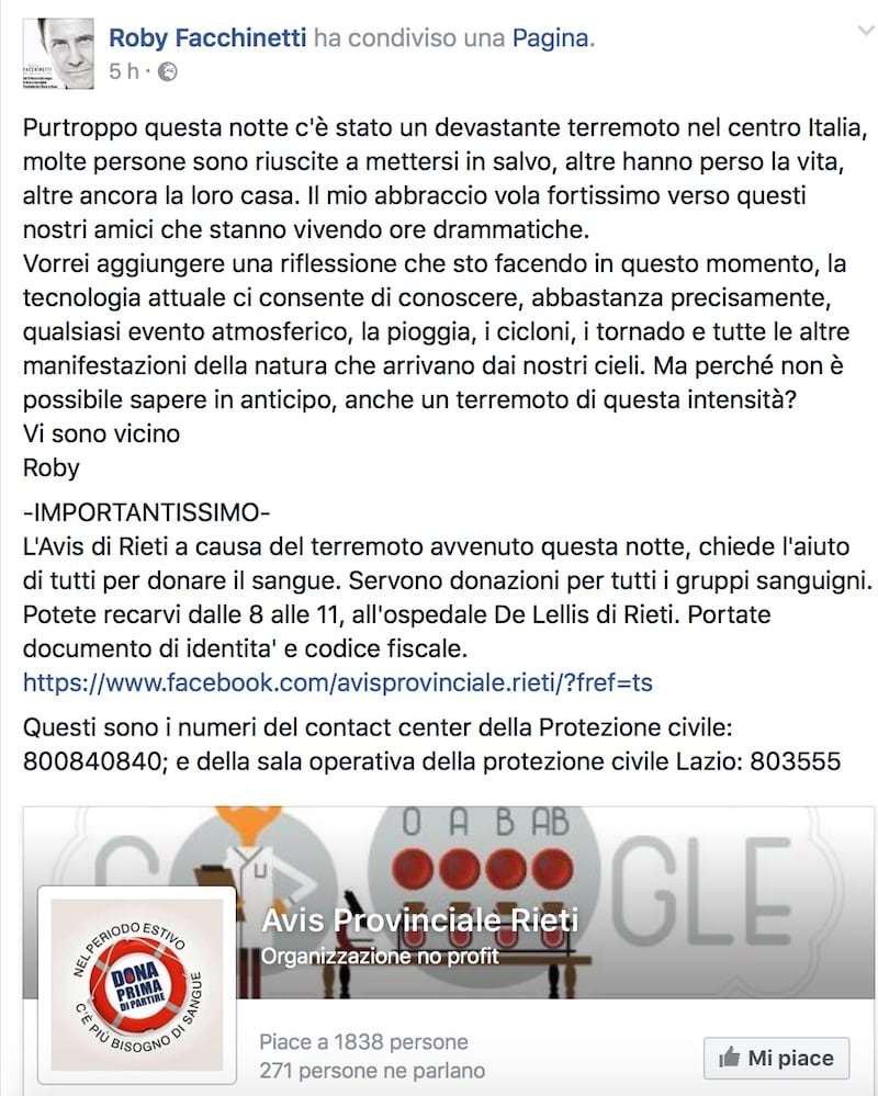 Terremoto e vip, le reazioni social 39