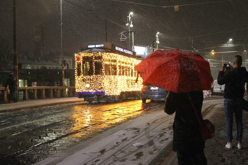 Arriva la prima neve a Milano 3