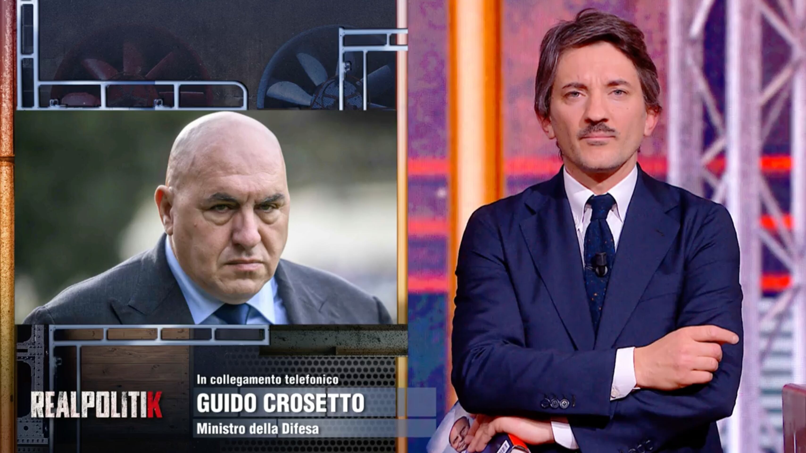 "Nessun vuole mettere la leva obbligatoria". Crosetto telefona in diretta e smonta la sinistra