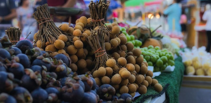 Longan mercato asiatico