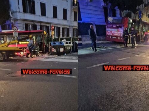 Paura a Roma: l'autista ha un malore e il bus si schianta contro un palazzo